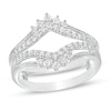 Thumbnail Image 1 of 1/2 CT. T.W. Diamond Crown Vintage-Style Solitaire Enhancer in 10K White Gold