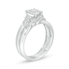 Thumbnail Image 3 of 1/4 CT. T.W. Diamond Cushion Frame Bridal Set in Sterling Silver