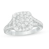 Thumbnail Image 1 of 1 CT. T.W. Composite Diamond Double Cushion Frame Split Shank Engagement Ring in 10K White Gold