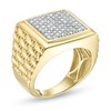 Thumbnail Image 3 of 1 CT. T.W. Composite Diamond Square-Top Woven Shank Ring in 10K Gold