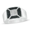 Men's 3/8 CT. T.W. Composite Enhanced Black and White Diamond Ring in Sterling Silver