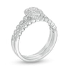 Thumbnail Image 3 of 1/3 CT. T.W. Composite Diamond Pear-Shaped Frame Bridal Set in 10K White Gold