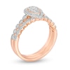 Thumbnail Image 2 of 1/3 CT. T.W. Composite Diamond Pear-Shaped Frame Bridal Set in 10K Rose Gold