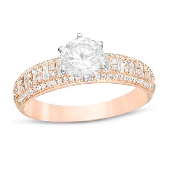Zales Rose Gold Engagement Ring 3/4 CT. T.W. Diamond Bypass