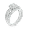 Thumbnail Image 2 of 1/2 CT. T.W. Composite Diamond Crossover Shank Vintage-Style Bridal Set in 10K White Gold