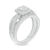 Thumbnail Image 3 of 1/2 CT. T.W. Composite Diamond Crossover Shank Vintage-Style Bridal Set in 10K White Gold