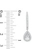 Thumbnail Image 3 of 3/4 CT. T.W. Certified Diamond Pear-Shaped Frame Drop Earrings in 14K White Gold (I/I2)
