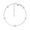 Thumbnail Image 1 of Vera Wang Love Collection 6.0mm Freshwater Cultured Pearl and White Topaz Station Bracelet in Sterling Silver-7.5"