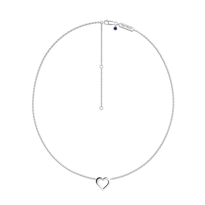 Main Image 1 of Child's Vera Wang Love Collection Heart Necklace in Sterling Silver -16"