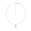 Thumbnail Image 0 of Child's Vera Wang Love Collection White Topaz Cross Pendant in Sterling Silver