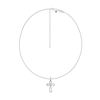 Thumbnail Image 1 of Child's Vera Wang Love Collection White Topaz Cross Pendant in Sterling Silver