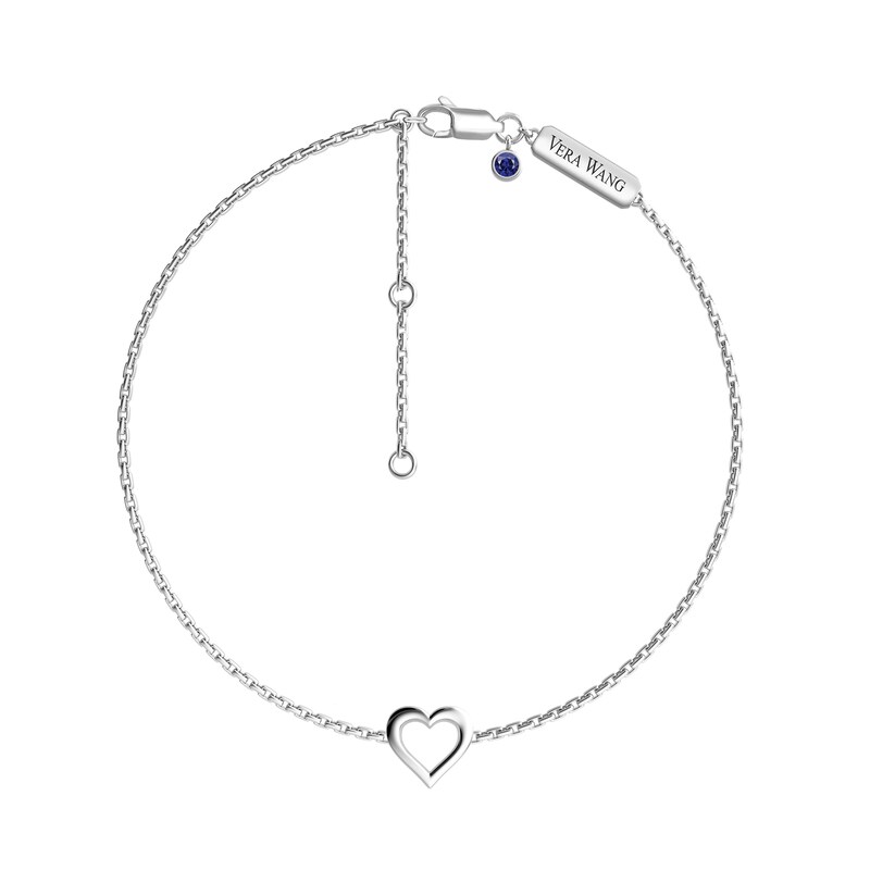 Main Image 1 of Child's Vera Wang Love Collection Heart Bracelet in Sterling Silver - 6.0"
