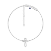 Thumbnail Image 0 of Child's Vera Wang Love Collection White Topaz Cross Bracelet in Sterling Silver - 6.0"