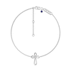 Thumbnail Image 1 of Child's Vera Wang Love Collection White Topaz Cross Bracelet in Sterling Silver - 6.0"