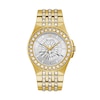 Thumbnail Image 0 of Men's Bulova Exclusive Baguette Crystal Accent Gold-Tone IP Watch with Silver-Tone Dial (Model: 98A239)