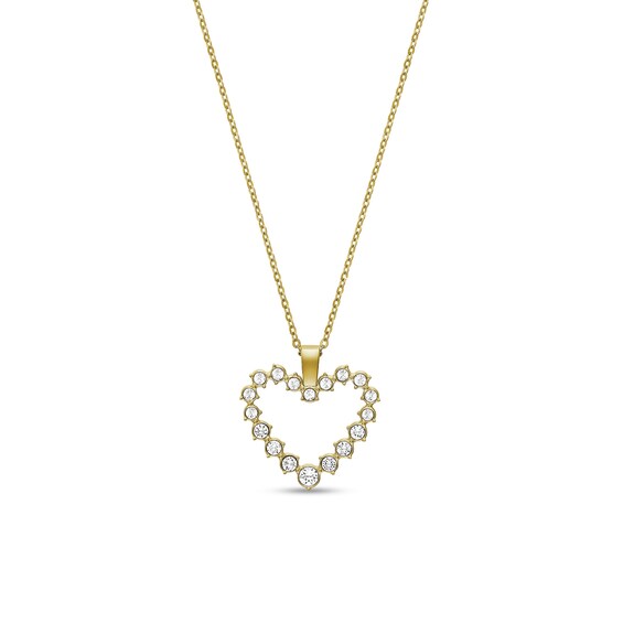 Ladies' Exclusive Bulova Crystal Gold-Tone Watch with Mother-of Pearl Dial and Heart Pendant Box Set (Model: 98X124)