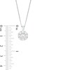Thumbnail Image 4 of 1-1/5 CT. T.W. Certified Diamond Scallop Frame Flower Pendant in 14K White Gold (I/I2)