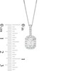 Thumbnail Image 4 of 1 CT. T.W. Certified Emerald-Cut Diamond Octagonal Frame Drop Pendant in 14K White Gold (I/I1)