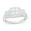 Thumbnail Image 1 of 1 CT. T.W. Quad Diamond Past Present Future® Frame Engagement Ring in 10K White Gold