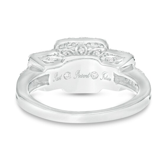 1 CT. T.w. Quad Diamond Past Present FutureÂ® Frame Engagement Ring in 10K White Gold