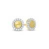 1/20 CT. T.W. Diamond Circle Frame Stud Earrings in 10K Gold