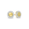 Thumbnail Image 1 of 1/20 CT. T.W. Diamond Circle Frame Stud Earrings in 10K Gold