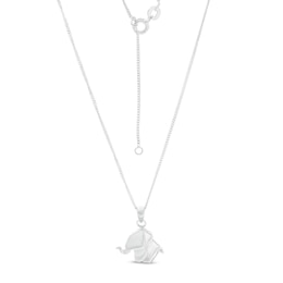 Origami Elephant Pendant in Sterling Silver
