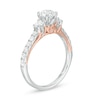 Thumbnail Image 3 of 1 CT. T.W. Diamond Three Stone Engagement Ring in 10K Two-Tone Gold