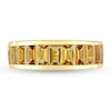 Thumbnail Image 3 of Baguette-Cut Citrine Band in Sterling Silver with Yellow Rhodium