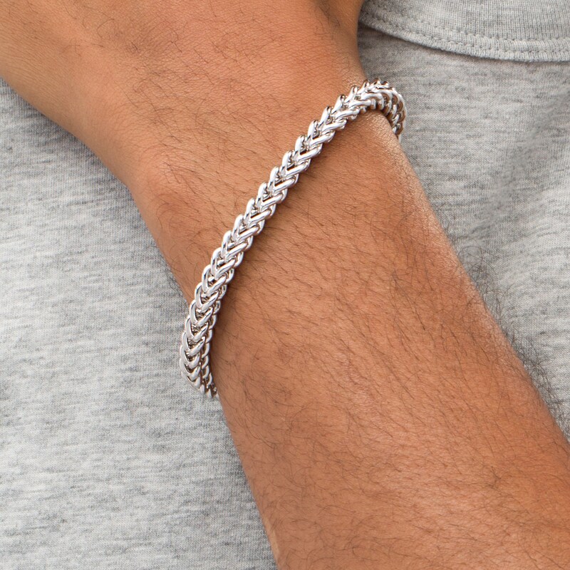 Vera Wang Men 6.0mm Franco Snake Chain Bracelet in Sterling Silver - 8.5"