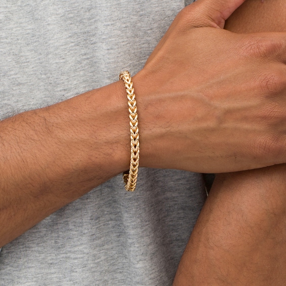 Vera Wang Men 6.0mm Franco Snake Chain Bracelet in 10K Gold - 8.5"