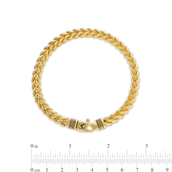 Vera Wang Men 6.0mm Franco Snake Chain Bracelet in 10K Gold - 8.5"