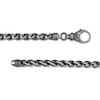 Thumbnail Image 3 of Vera Wang Men 6.0mm Oxidized Wheat Chain Necklace in Sterling Silver with Black Rhodium - 22"