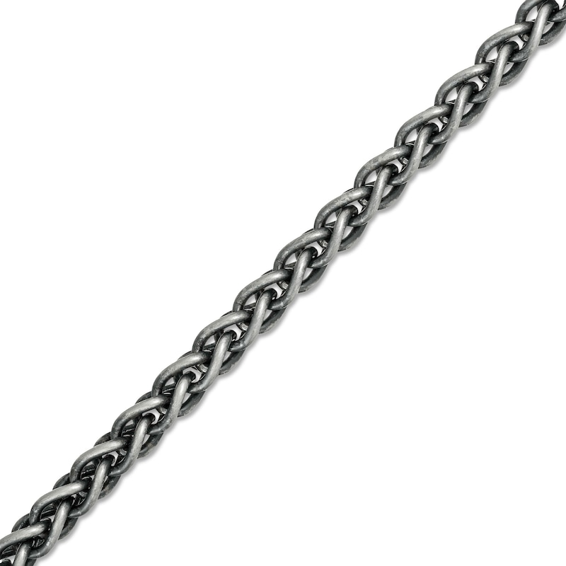 Main Image 1 of Vera Wang Men 6.0mm Oxidized Wheat Chain Bracelet in Sterling Silver - 8.5"