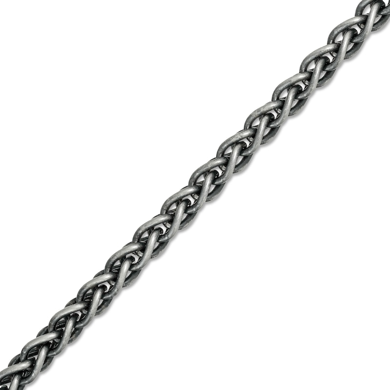 Vera Wang Men 6.0mm Oxidized Wheat Chain Bracelet in Sterling Silver - 8.5"