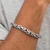 Thumbnail Image 2 of Vera Wang Men 7.0mm Oxidized Byzantine Chain Bracelet in Sterling Silver - 8.75"