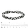 Thumbnail Image 3 of Vera Wang Men 7.0mm Oxidized Byzantine Chain Bracelet in Sterling Silver - 8.75"