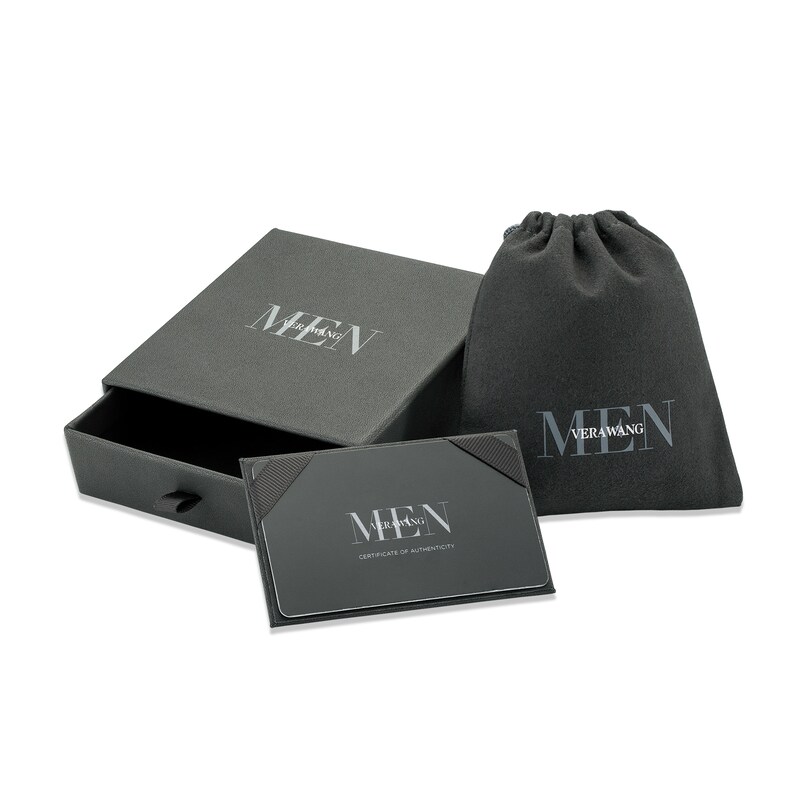 Main Image 4 of Vera Wang Men 7.0mm Oxidized Byzantine Chain Bracelet in Sterling Silver - 8.75"