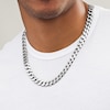 Thumbnail Image 2 of Vera Wang Men 11.0mm Oxidized Curb Chain Necklace in Sterling Silver - 22"