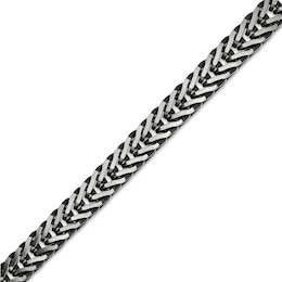 Vera Wang Men 6.0mm Foxtail Chain Bracelet in Sterling Silver with Black Rhodium - 8.25&quot;