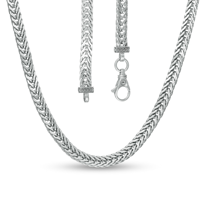 Vera Wang Men 6.0mm Foxtail Chain Necklace in Solid Sterling Silver  - 22"