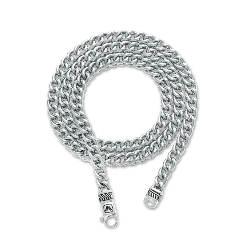 Main Image 3 of Vera Wang Men 6.0mm Franco Snake Chain Necklace in Sterling Silver - 22"