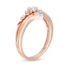 Thumbnail Image 3 of 1/4 CT. T.W. Diamond Tiara Vintage-Style Engagement Ring in 10K Rose Gold