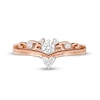 Thumbnail Image 3 of 1/4 CT. T.W. Diamond Tiara Vintage-Style Engagement Ring in 10K Rose Gold