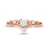 Thumbnail Image 4 of 1/4 CT. T.W. Diamond Tiara Vintage-Style Engagement Ring in 10K Rose Gold