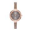 Thumbnail Image 0 of Ladies' Bulova Rhapsody Diamond Accent Rose-Tone IP Leather Strap Watch with Grey Dial (Model: 97P143)