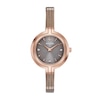 Thumbnail Image 1 of Ladies' Bulova Rhapsody Diamond Accent Rose-Tone IP Leather Strap Watch with Grey Dial (Model: 97P143)