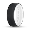 Thumbnail Image 2 of Triton Men's 8.0mm Engravable Brushed Comfort-Fit Wedding Band in Black Tungsten and White Ceramic (1 Line)