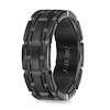 Thumbnail Image 3 of Triton 8.0mm Engravable Brushed Chain Link Comfort-Fit Wedding Band in Gunmetal Grey Tungsten (1 Line)