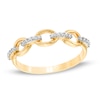 Thumbnail Image 1 of 1/10 CT. T.W. Diamond Oval Link Band in 10K Gold